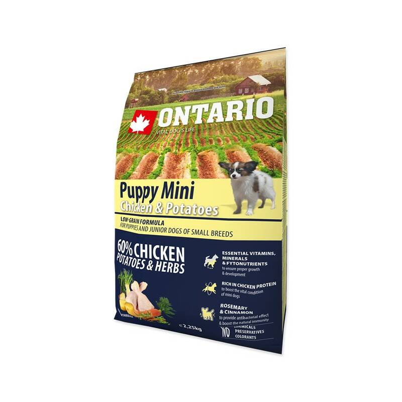 Obrázok ONTARIO Puppy Mini Chicken & Potatoes & Herbs 2,25kg