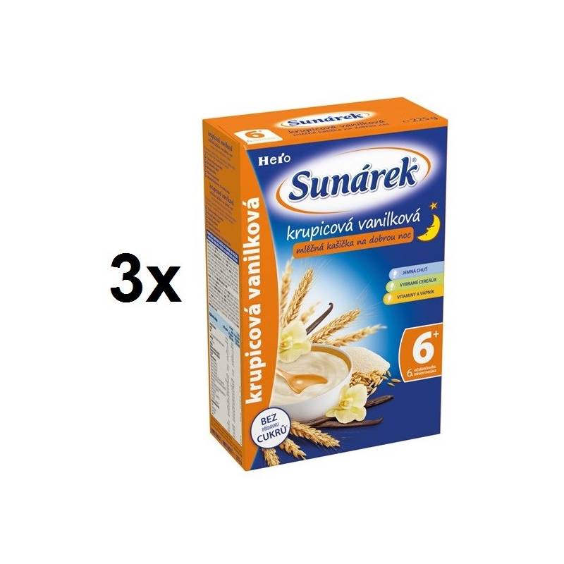 Obrázok Sunarka krupicová kašička s vanilkou na dobrú noc - 3x 225g + DARČEK (42870675)