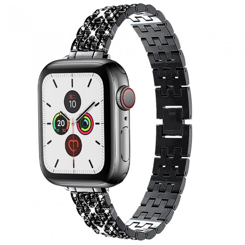 Obrázok WG star, kovový, na Apple Watch 38/40/41 mm + adapter (10677) čierny