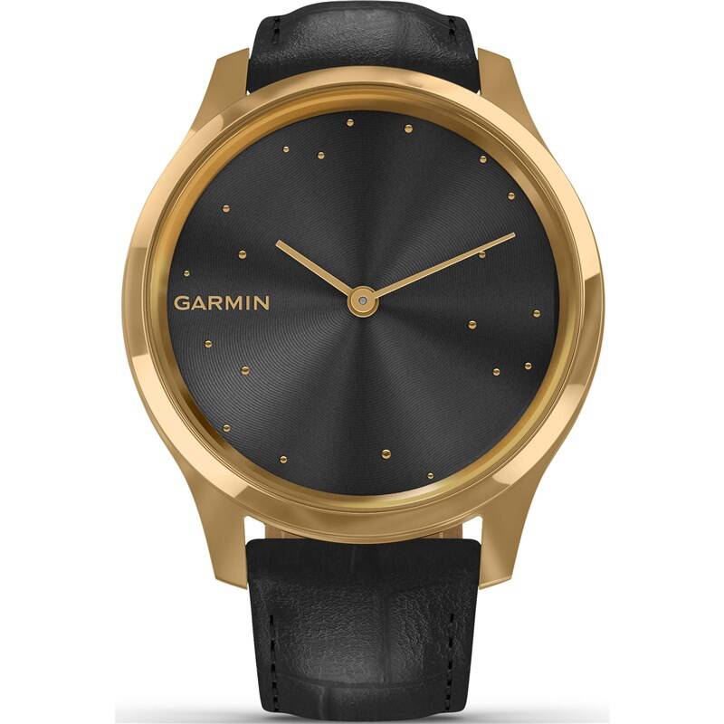 Obrázok Garmin vivomove3 Luxe 24K Gold/Black Leather Band (010-02241-22)