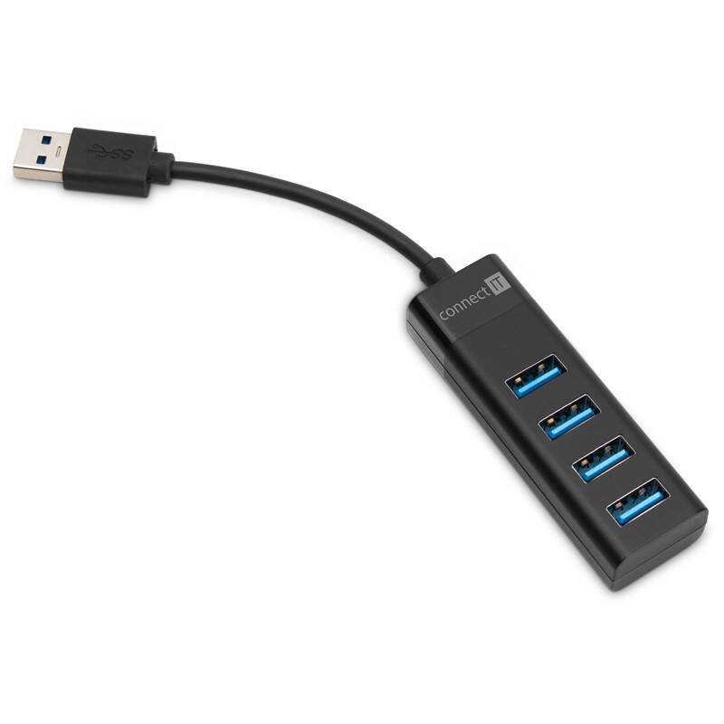 USB Hub Connect IT 4 porty USB 3.0 (CHU-6000-BK) čierny