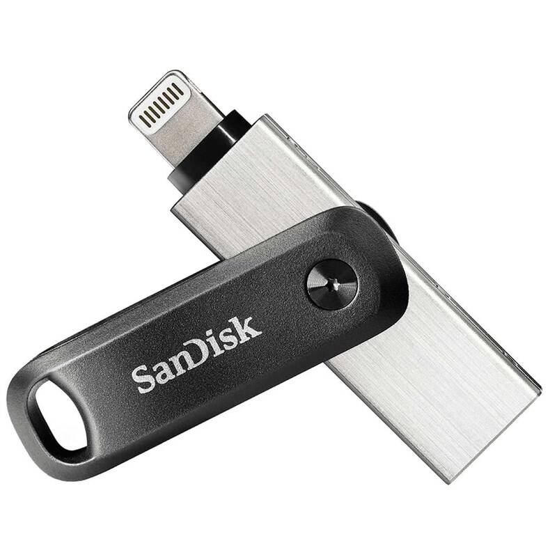 USB flashdisk SanDisk iXpand Drive Go 128GB, USB 3.0/Lightning (SDIX60N-128G-GN6NE) čierny/strieborný
