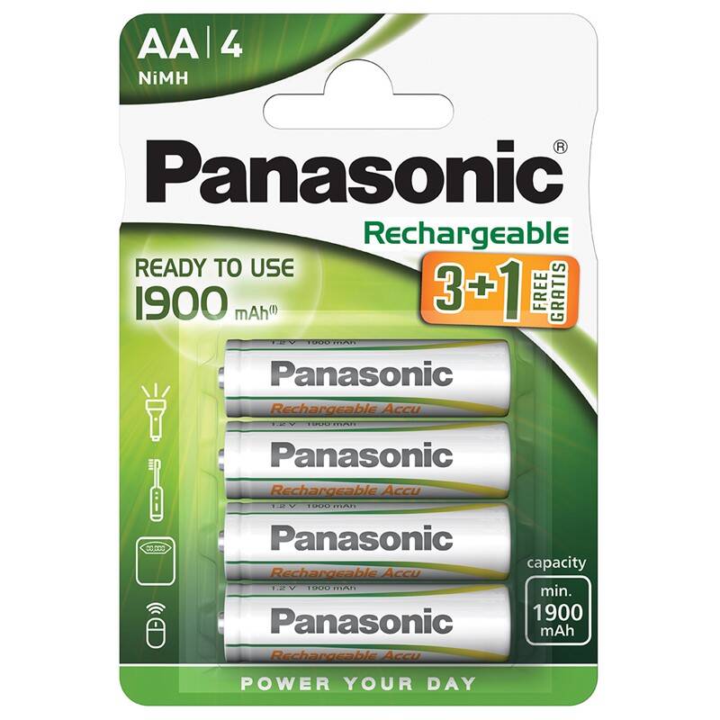 Batéria nabíjacia Panasonic Evolta AA, HR06, 1900mAh, Ni-MH, blister 4ks (HHR-3MVE/4B1)