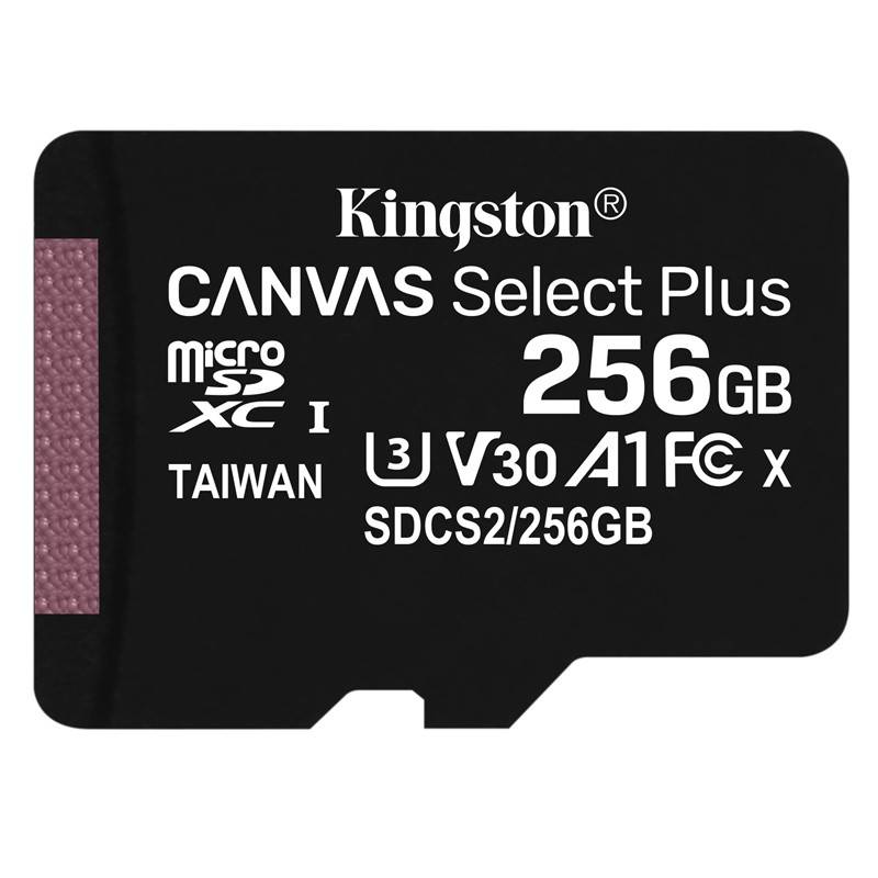 Pamäťová karta Kingston Canvas Select Plus MicroSDXC 256GB UHS-I U1 (100R/85W) (SDCS2/256GBSP)