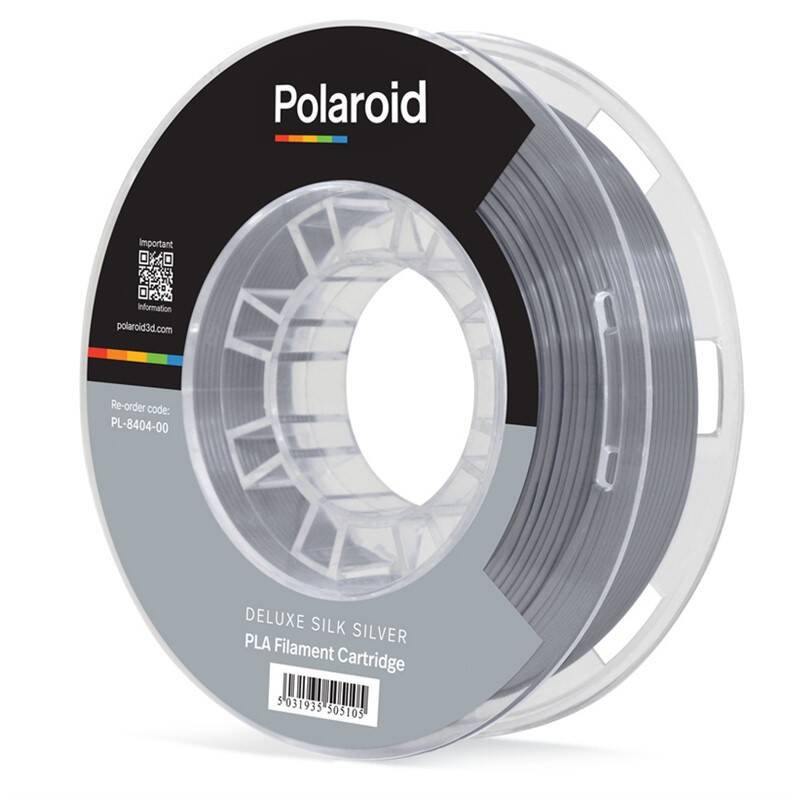 Obrázok Polaroid 250g Universal Deluxe Silk PLA Filament Material - Silver 3D-FL-PL-8404-00