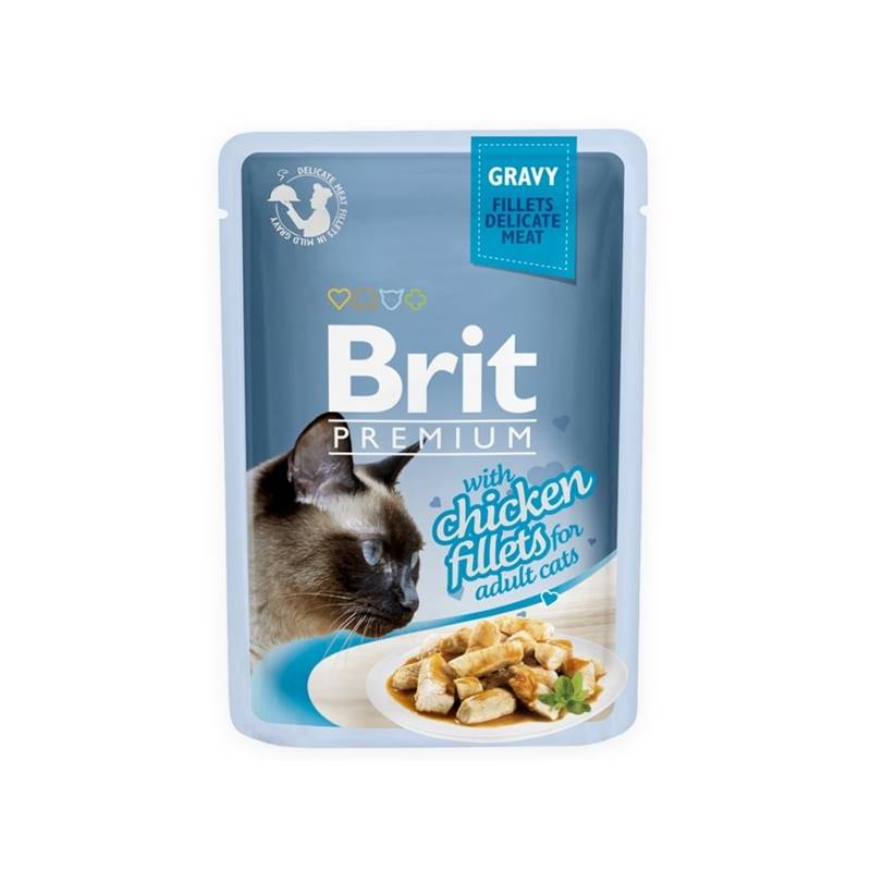 Obrázok Brit Premium Cat D Fillets in Gravy With Chicken 85g