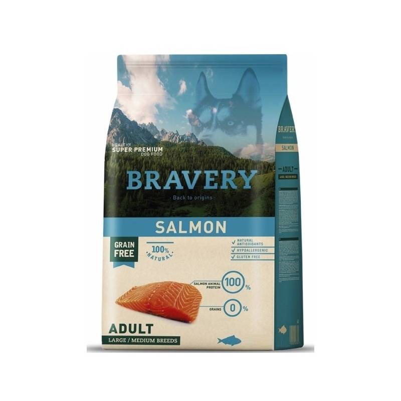 Obrázok Bravery dog ADULT Large / Medium salmon 4kg