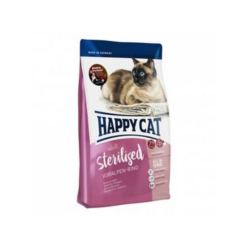 Obrázok HAPPY CAT Sterilised Voralpen-Rind / Hovězí 4 kg