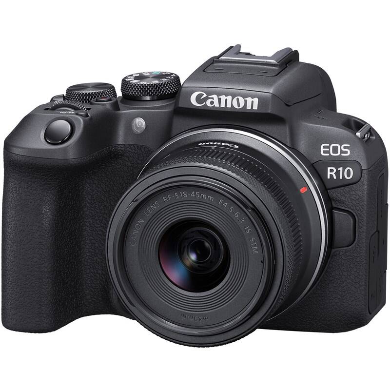 Digitálny fotoaparát Canon EOS R10 + RF-S 18-45 mm IS STM + Adapter EF-EOS R (5331C038) čierny + Doprava zadarmo
