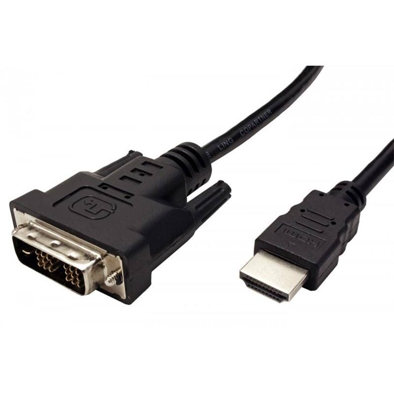 Kábel WG HDMI 1.4/DVI-D Single Link, 2m (10371) čierny