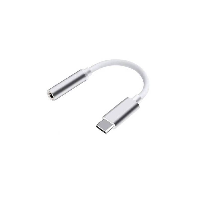 Obrázok Redukcia USB - USB-C na JACK 3,5mm (pre počúvanie hudby) FOREVER WHITE