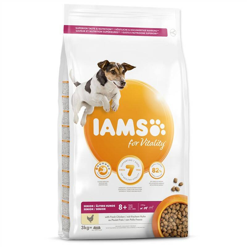 Obrázok Iams Dog Senior Small & Medium Chicken 3kg