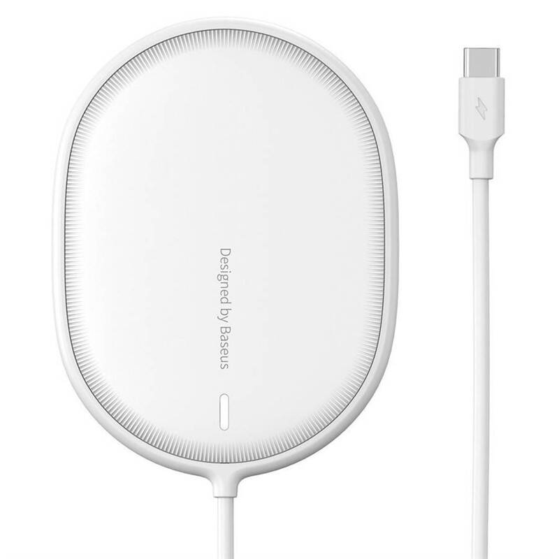 Obrázok Baseus Light Magnetic Wireless Charger for iPhone 12 Series White (WXQJ-02)