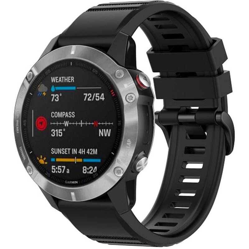 Obrázok FIXED Silicone Strap na Garmin QuickFit 22 mm (FIXSST-QF22MM-BK) čierny