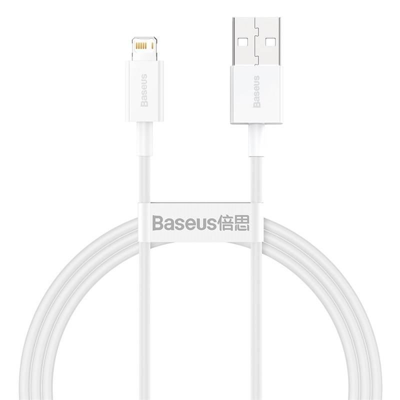 Obrázok Baseus Superior Series rychlonabíjecí kabel USB/Lightning 2.4A 1m bílá, CALYS-A02