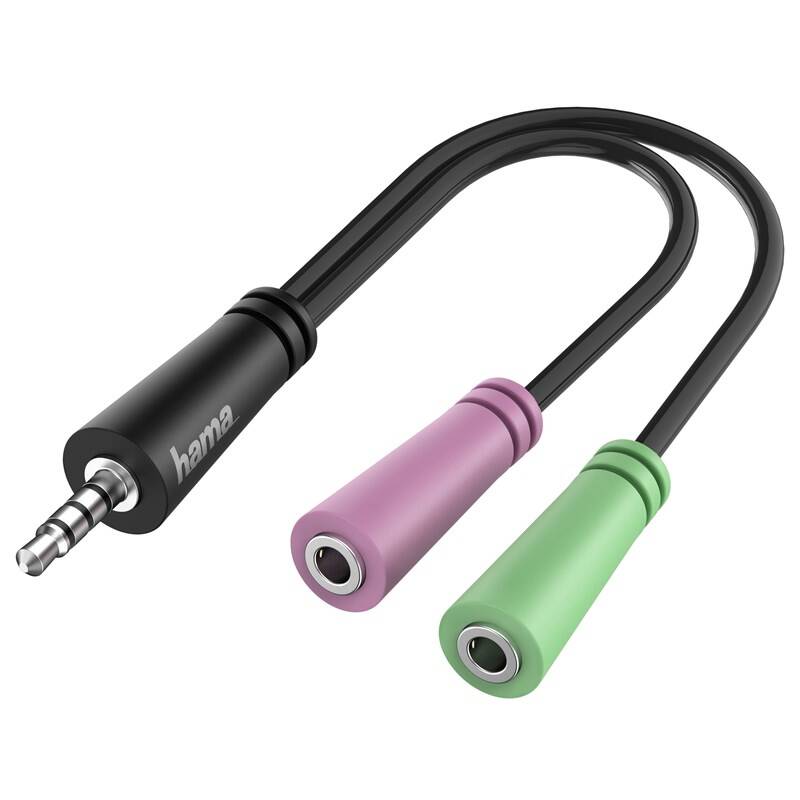 Obrázok Hama headset redukcia 2x jack 3,5 mm na jack 4pól. vidlicu