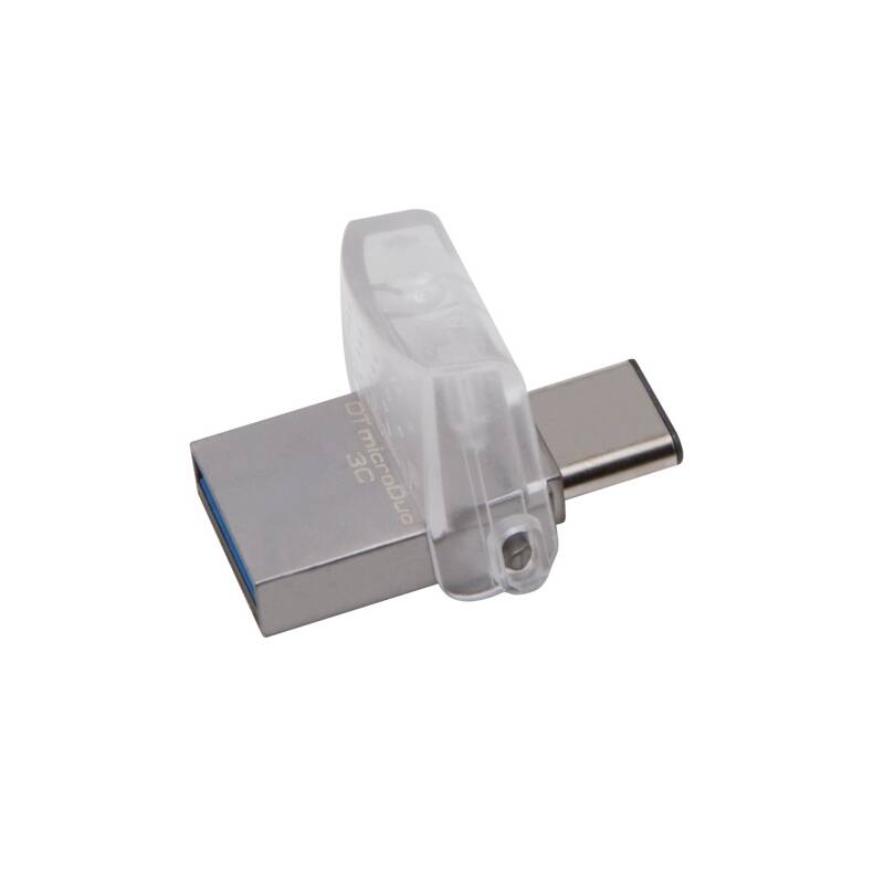 USB flash disk Kingston DataTraveler MicroDuo 3C 32GB OTG USB-C/USB 3.1 (DTDUO3C/32GB) strieborný