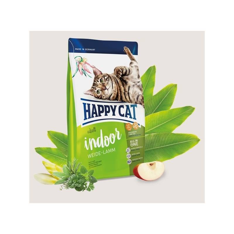 Obrázok HAPPY CAT ADULT INDOOR Weide-Lamm / Pastýřské jehněčí 10 kg