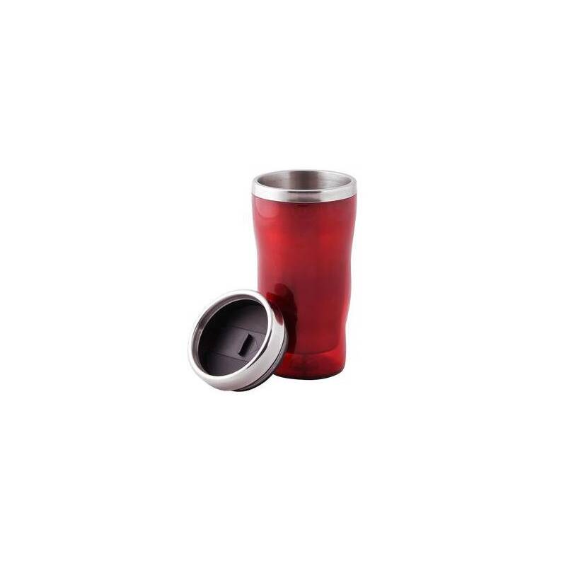 Obrázok TORO Termohrnček nerez / plast, objem 400 ml, červený