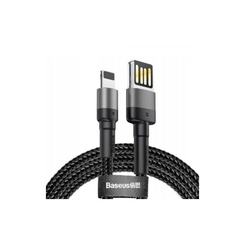 Obrázok Baseus Cafule (Special Edition) nabíjecí / datový kabel USB na Lightning 2,4A 1m, šedá-černá, CALKLF-GG1