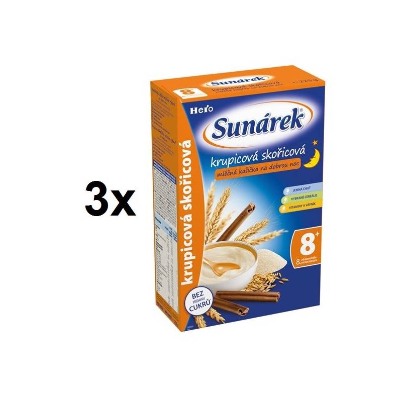 Obrázok Sunarka krupicová kašička so škoricou na dobrú noc - 3x 225g + DARČEK (42811675)