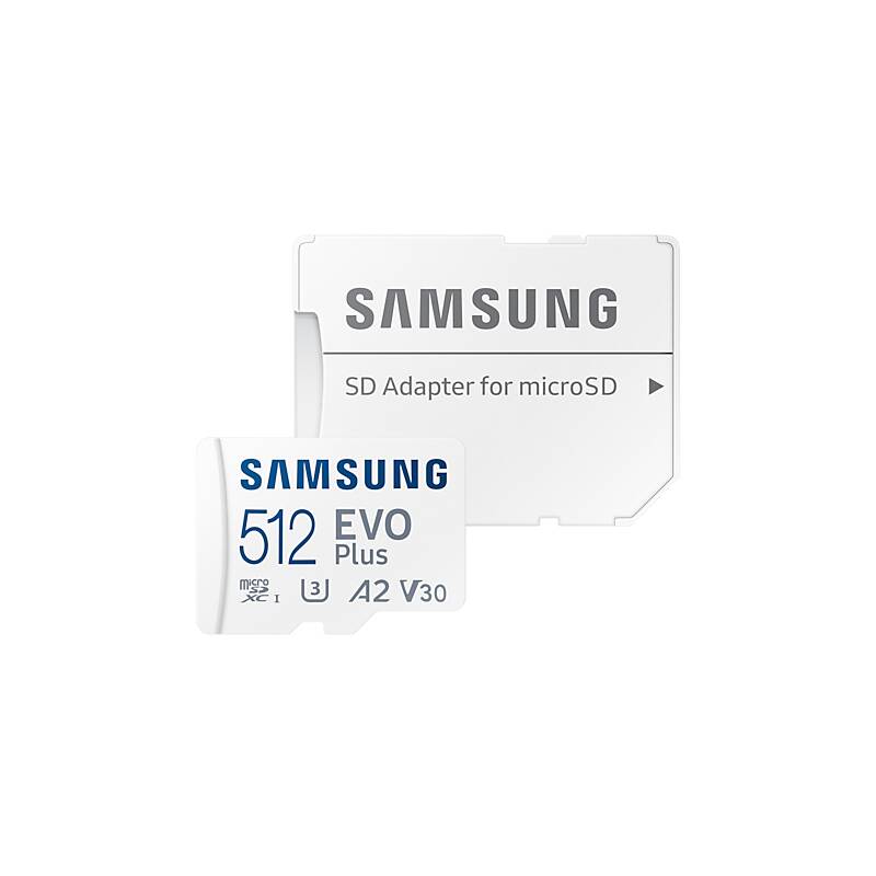 Pamäťová karta Samsung Micro SDXC EVO+ 512GB UHS-I U3 (130R/30W) + SD adaptér (MB-MC512KA/EU)