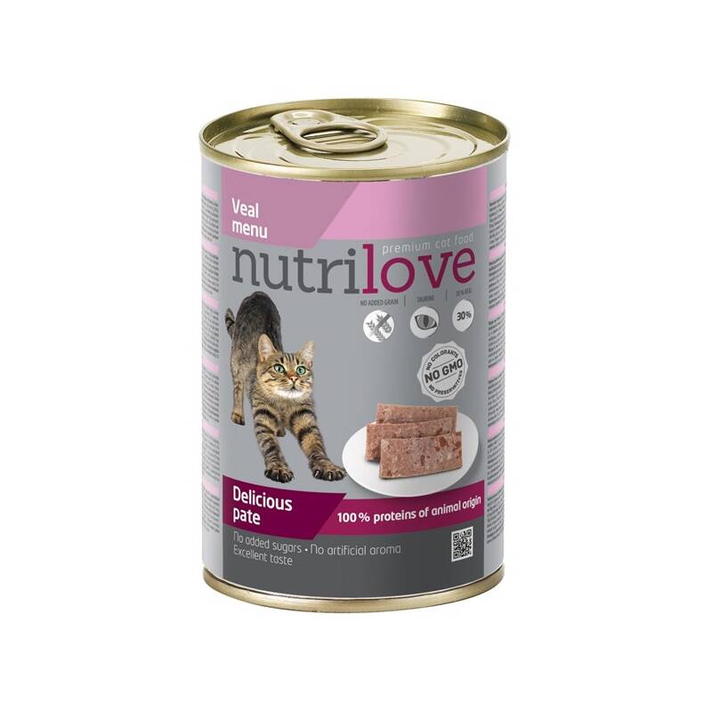 Obrázok Nutrilove Cat paté Veal 400g