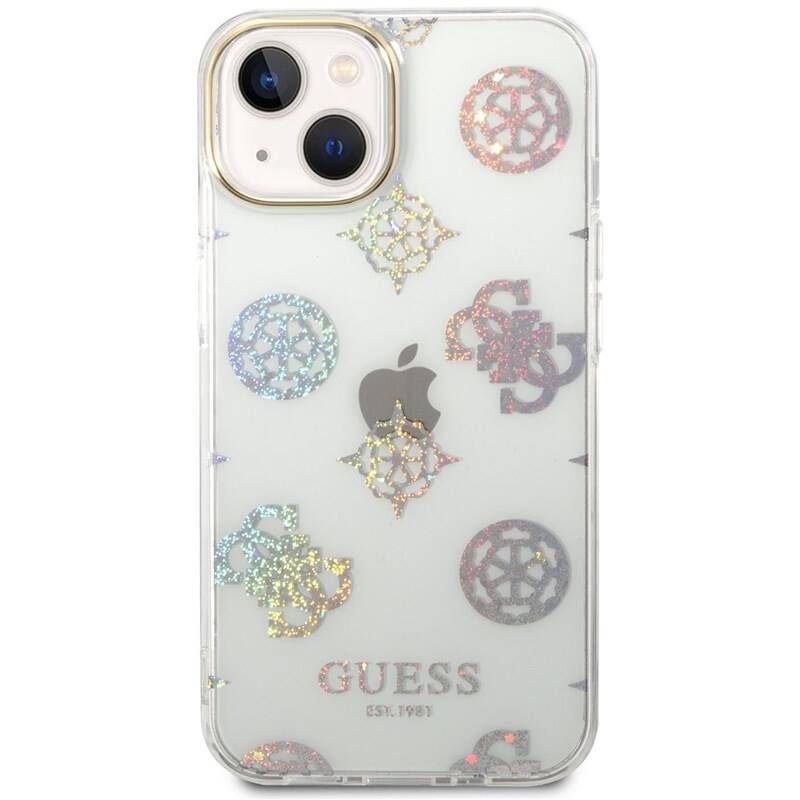 Obrázok Guess PC/TPU Peony Glitter Zadní kryt pro iPhone 14 White