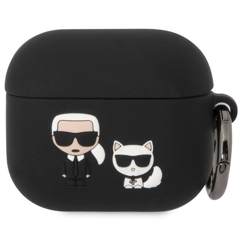 Obrázok Karl Lagerfeld and Choupette Silikonové Pouzdro pro Airpods 3 Black