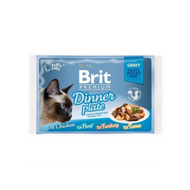 Obrázok Brit Premium Cat D Fillets in Gravy Dinner Plate 340g