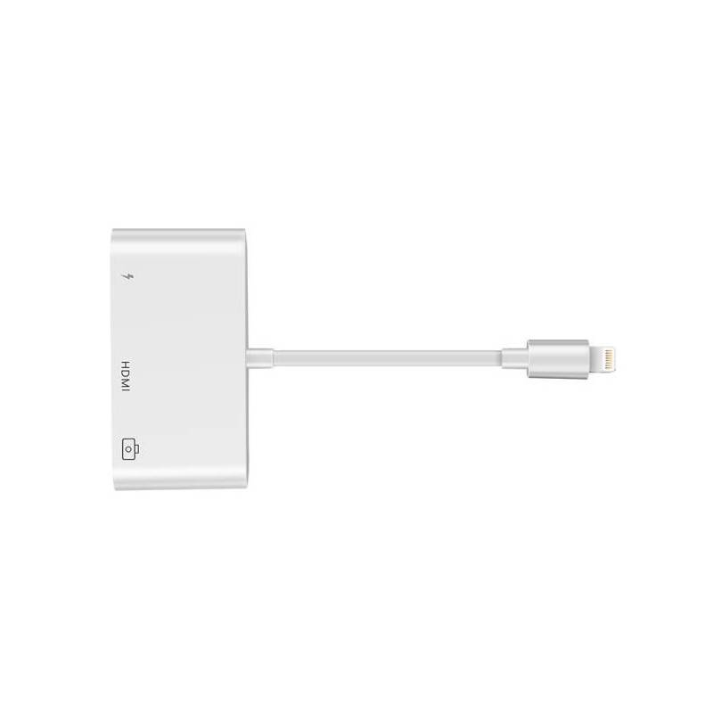 Obrázok COTEetCI adaptér 3 v 1 Lightning na HDMI, USB-A a Lightning (33007)