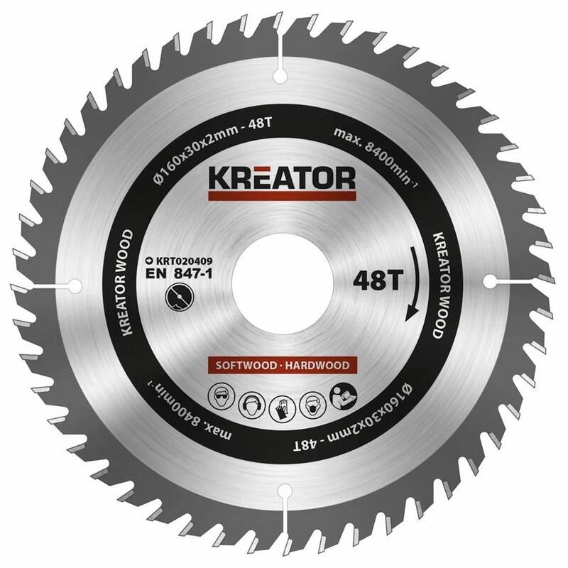 Obrázok Pílový kotúč Kreator KRT020409 na drevo 160mm, 48T