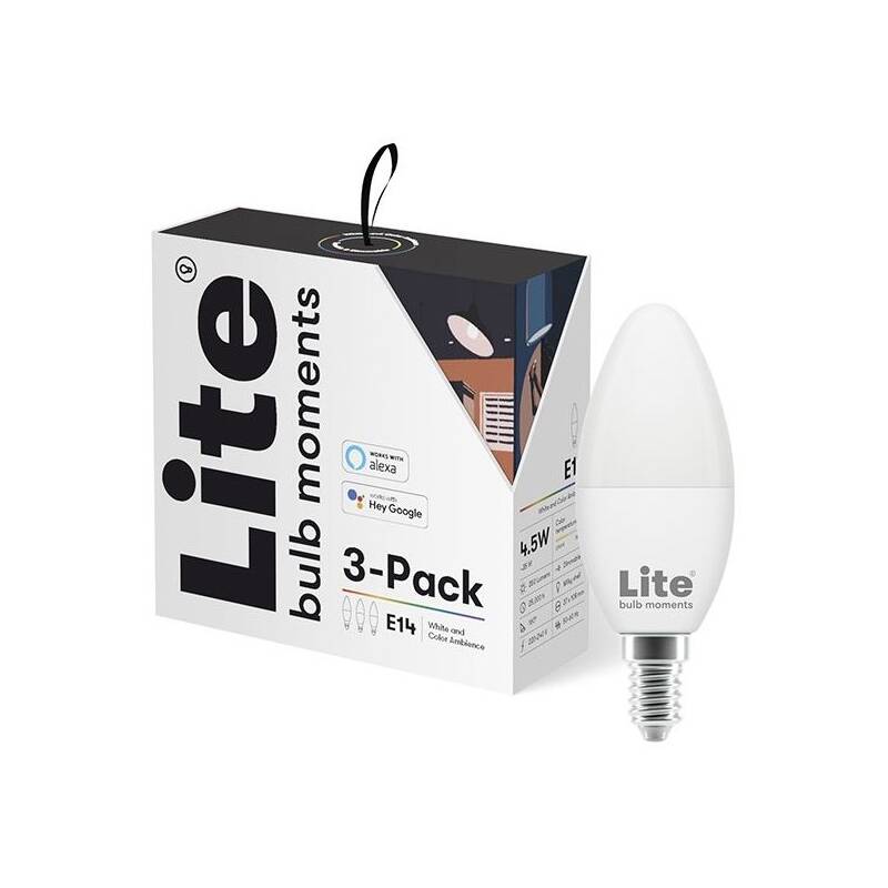 Obrázok Lite bulb moments E14, 5W, RGB+2700-6500K, 3 kusy (LB-NSL911962)