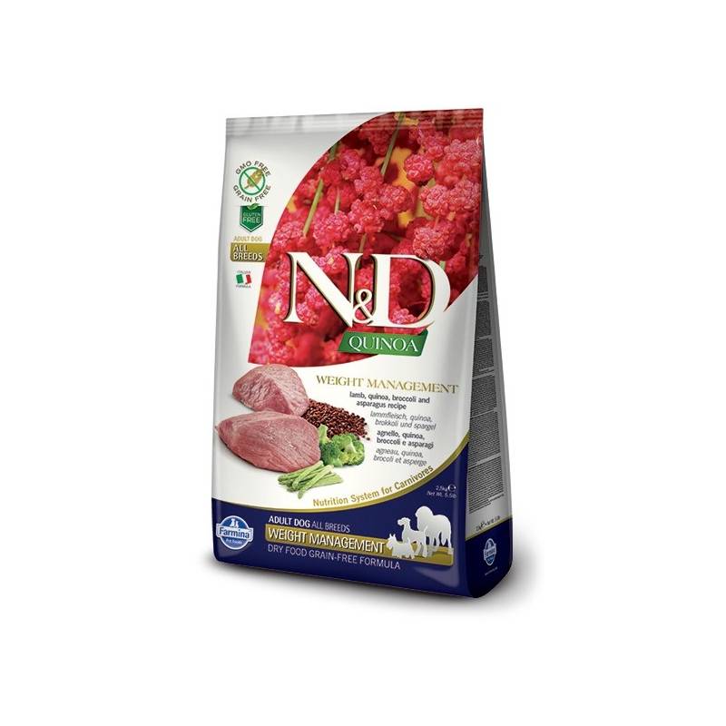 Obrázok N&D Grain Free Quinoa DOG Weight Mngmnt Lamb & Broccoli 7 kg