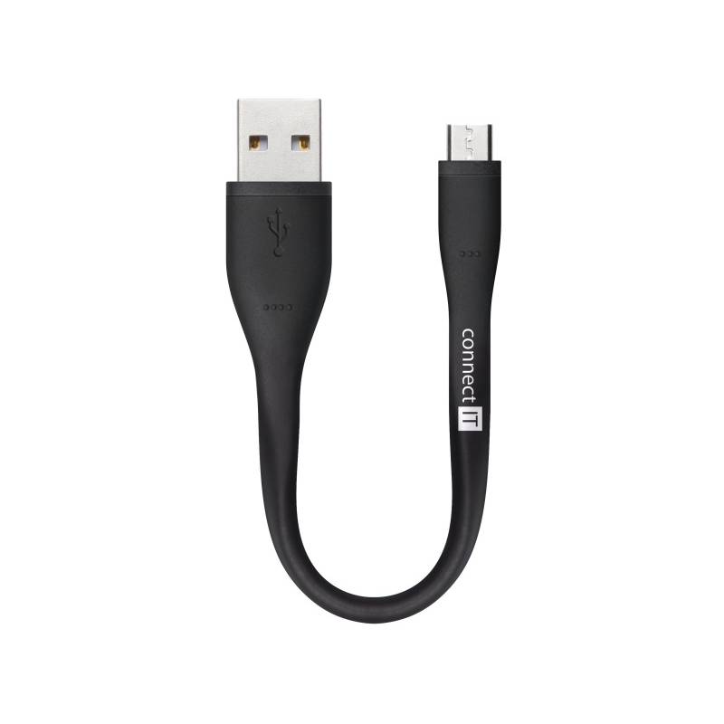 Obrázok CONNECT IT Wirez Micro USB čierny, 0,13m (CI-947)