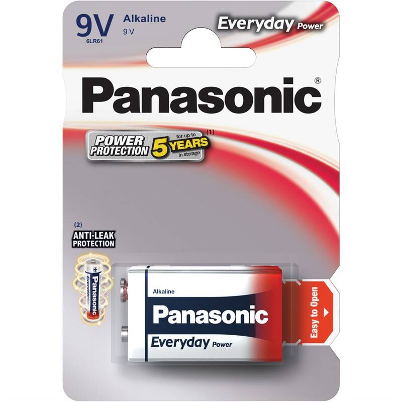 Batéria alkalická Panasonic Everyday Power 9V, 6LR61, blistr 1ks (6LR61EPS/1BP)