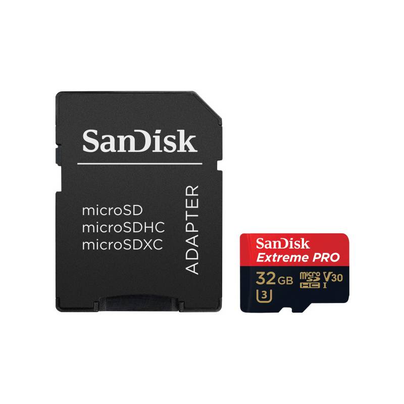 Pamäťová karta SanDisk Micro SDHC Extreme Pro 32GB UHS-I U3 (100R/90W) + adapter (SDSQXCG-032G-GN6MA) čierna