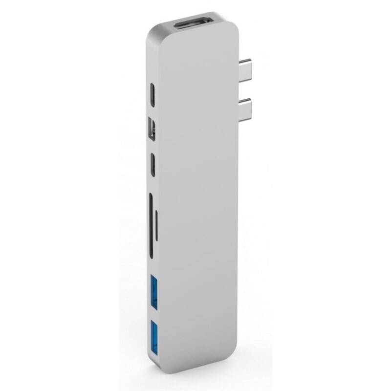 Obrázok HyperDrive PRO USB-C Hub pro MacBook Pro – Strieborný (HY-GN28D-SILVER)