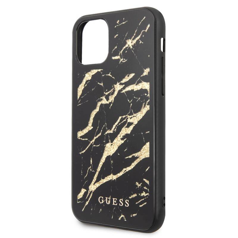 Obrázok Guess Marble Glass pro iPhone 11 (GUHCN61MGGBK) čierny