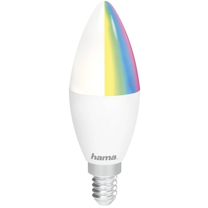 Obrázok Hama WLAN-LED-Lampe, E14, 5,5W RGBW, ohne Hub, 176583-637023