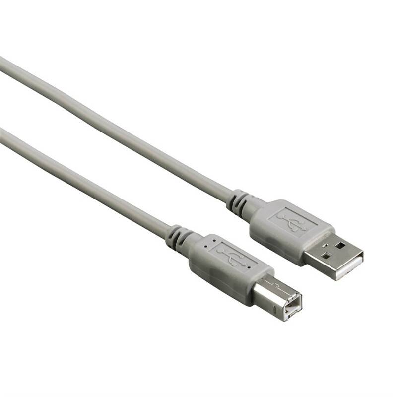 Kábel Hama USB / USB-B, 3m (29100) sivý