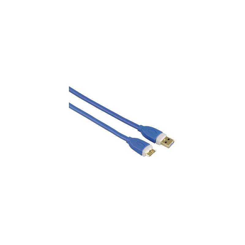 Obrázok Hama 39682 Micro USB 3.0 Connecting Cable, A plug - micro B plug, 1.80 m, blue