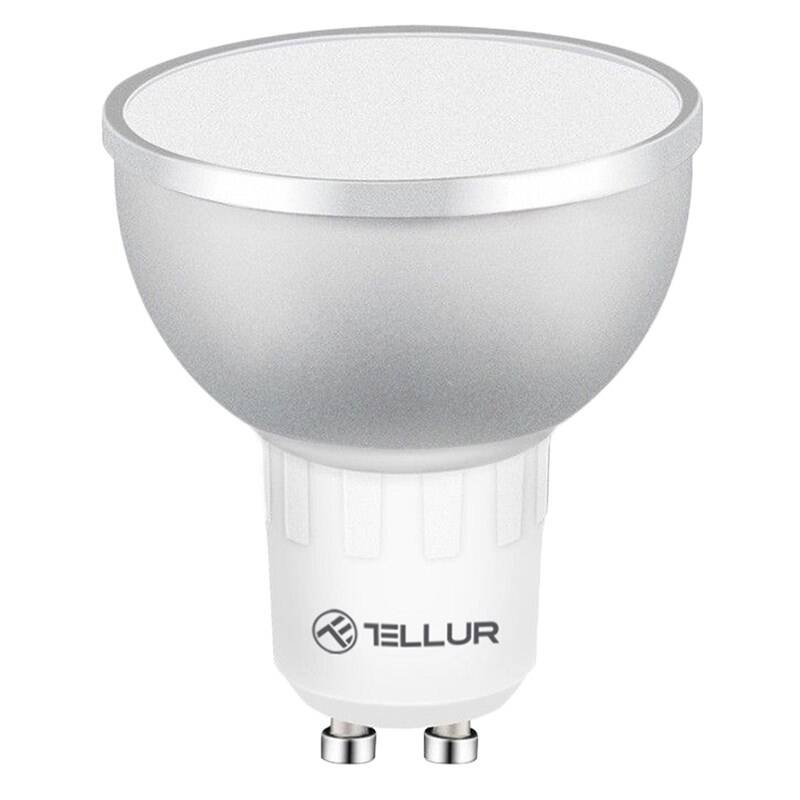 Obrázok WiFi Smart LED RGB žiarovka GU10, 5 W, číra, teplá biela (TLL331201)