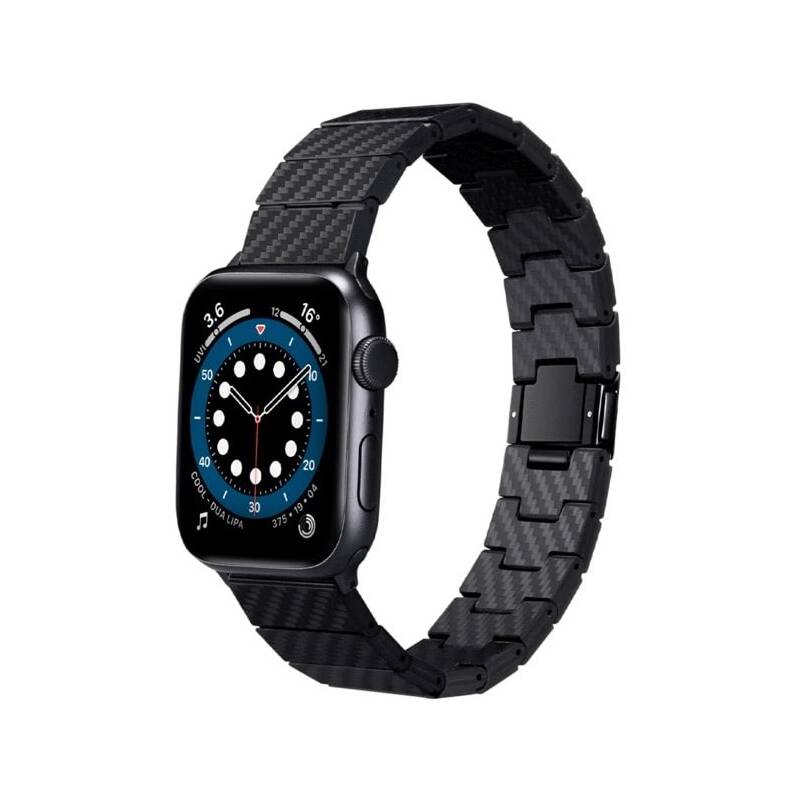 Obrázok Pitaka Carbon Fiber Strap Black/Grey  Apple Watch 44/42 mm (AWB1003)