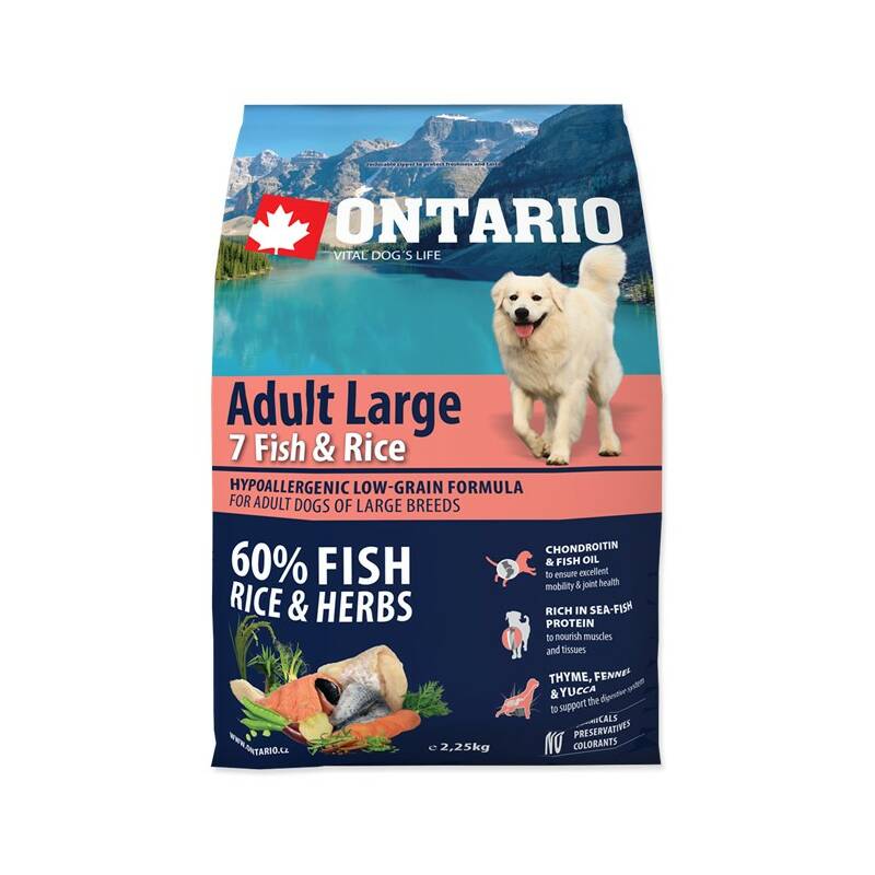 Obrázok ONTARIO Adult Large Fish & Rice 2,25