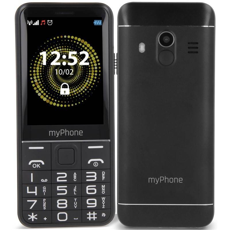Mobilný telefón myPhone Halo Q Senior (TELMYSHALOQBK) čierny