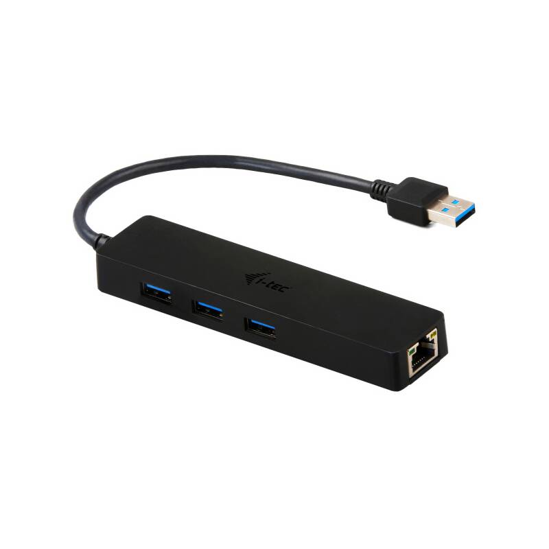 USB Hub i-tec USB 3.0 / 3x USB 3.0 + LAN (U3GL3SLIM) čierny