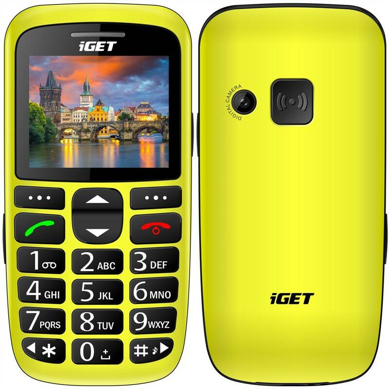 Obrázok iGET SIMPLE D7 Single SIM (84001576) žltý