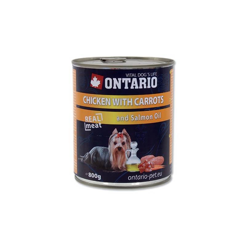 Obrázok Konzerva ONTARIO CHICKEN, CARROTS Salmon Oil  800 g