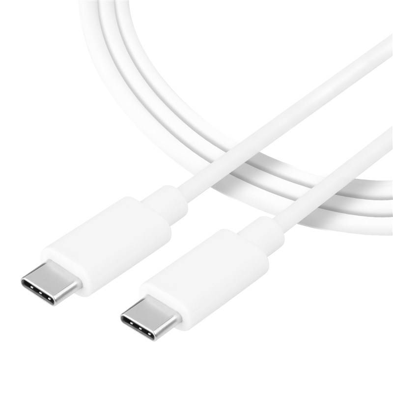 Kábel Tactical Smooth Thread USB-C/USB-C, 0,3 m biely